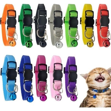 12 collari per cani regolabili in nylon, collari per cani regolabili e riflettenti in nylon con fibbia di sicurezza