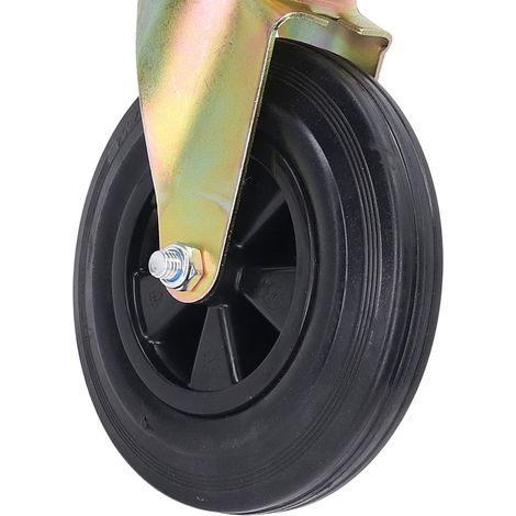 Roue pivotante caoutchouc industriel 8 pouces silencieuse 200 kg pour chariot établi – Roue de remplacement sans bruit (1/5)