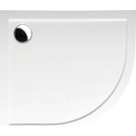 Polysan - Duschwanne RENA L, 90x80 cm, R550, links, weiß 72890 (1/3)