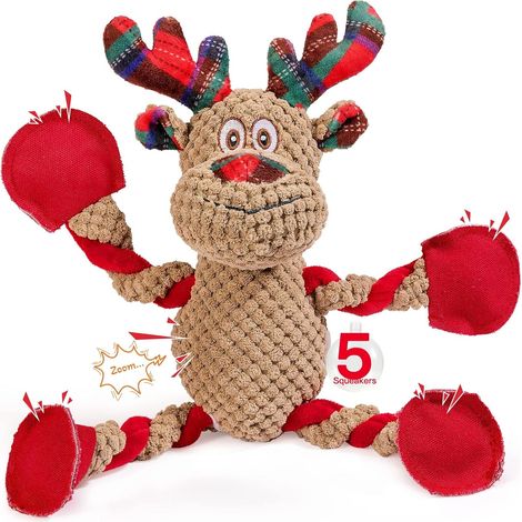 Juguetes para perros: Juguete de peluche interactivo para perros de razas grandes, ideal para cachorros, perros pequeños y grandes, para entrenar y reducir el aburrimiento.