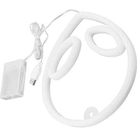 Enseigne lumineuse LED néon colorée en forme d'extraterrestre pour décoration de mariage et de fête - Alimentation USB/batterie