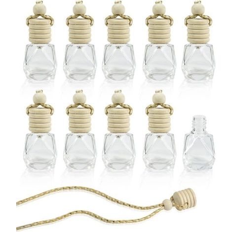 Lot de 10 désodorisants pour voiture, aromathérapie, diffuseur d'huiles essentielles à suspendre - Accessoires de décoration (1/4)