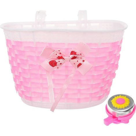 panier avant de vélo, panier pour vélo enfant, panier pour trottinette, panier de rangement avec sonnette. (1/4)