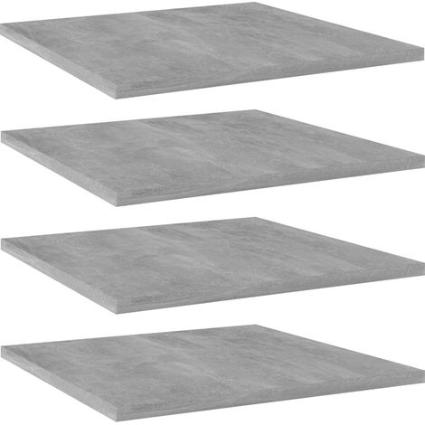 Bücherregal-Bretter 4 Stk. Betongrau 40x40x1,5 cm Holzwerkstoff