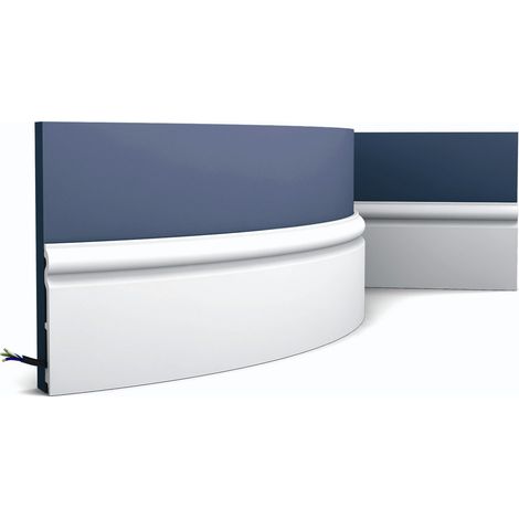 Skirting Orac Decor SX138F AXXENT Flexible moulding decorative moulding modern look white 2m (1/5)