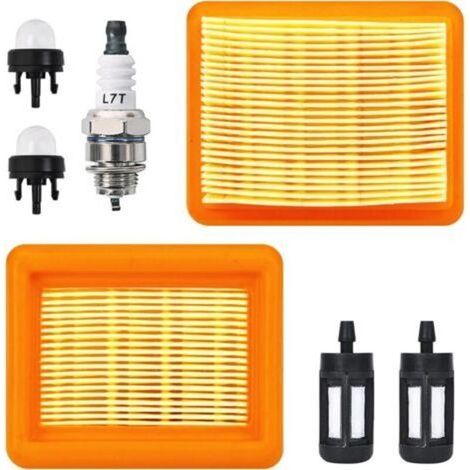 Kit Filtre à Air pour STIHL FS120 FS200 FS250 FS310 FS400 FS450 FS480 Débroussailleuse, Filtre a Air avec Bougie et Pompe Amorçage Accessoire FS 120 Filter 4134 141 0300 (1/5)