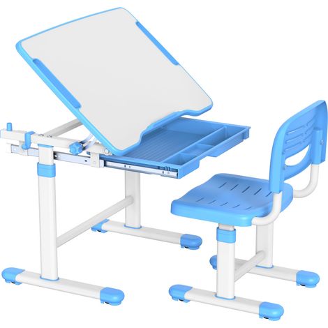 Mozos DC-SET-blue Kinderschreibtisch mit Stuhl, höhenverstellbar, blau (1/5)
