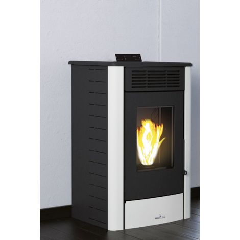 Poêle à pellet Rita Ivoire 9kW - Sans (1/4)