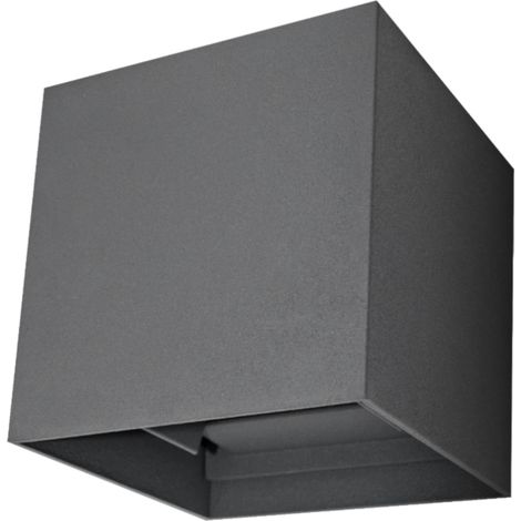 Aplique led luxe exterior IP54 matel cubo 6W 4200K (1/2)