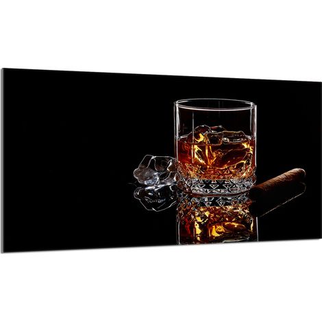 Glas-Herdplattenschutz 90x52 Whisky
