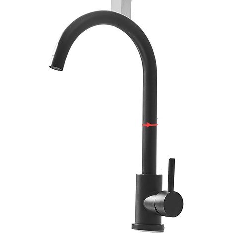 Grifo monomando para lavabo, mezclador de agua fría y caliente, negro CO2 (1/2)