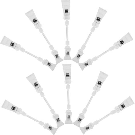 Porte-étiquettes de prix Healvian, clips transparents rotatifs (1/5)