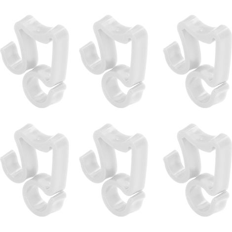 150pcs Crochets de Gouttière pour Guirlandes Lumineuses, Pinces à Lumière de Noël, Imperméables et Antigel, Plastique Blanc, Idéal Déco Extérieure Halloween (1/5)
