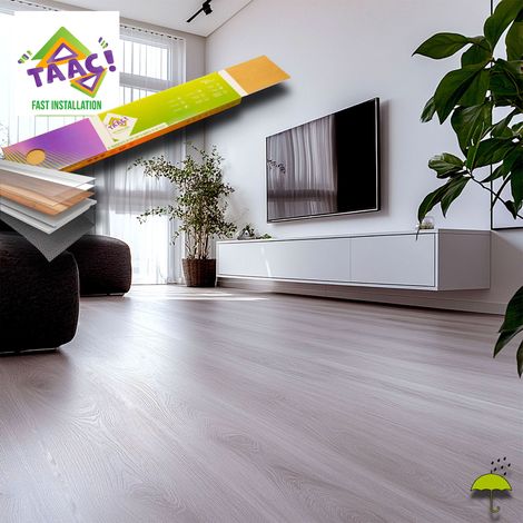 TAAC il Pavimento SPC in Polvere di Pietra Fast-click 5mm (sp.4+1) HI-RES 1220x228mm mod. SOLE (prezzo al m²)