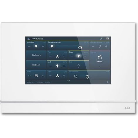 Dalle tactile SmartTouch 7 pouces KNX et Welcome couleur blanc 2CKA006136A0205 ABB BJE522343