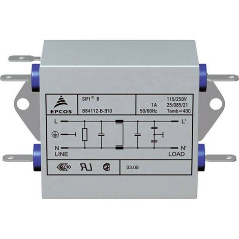 TDK B84112B0000B110 B84112B0000B110 Filtre d'alimentation 250 V/AC 10 A 1 pc(s)