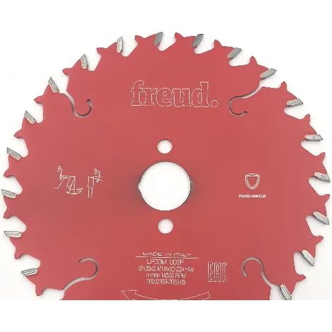 CIRCOLARE per LEGNI MASSICCI per MACCHINE PORTATILI D.140 mm Foro : 20 mm Spessore dente: 2,4 mm Numero di denti : 24
