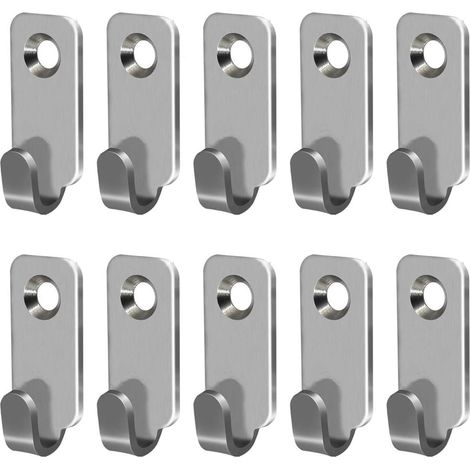 CCYKXASet of 10 SUS304 stainless steel hooks for mirror photo frames (J-Hanger) (1/5)