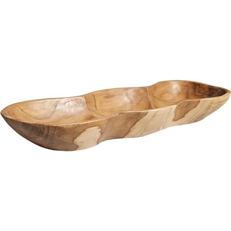 Bol décoratif / Vide poche / corbeille L. 39 cm en bois de teck - NUT (1/5)