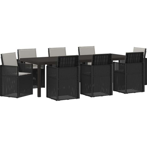 Maison Exclusive - Set da Pranzo per Giardino 9 pz Antracite e Grigio chiaro PP (1/5)