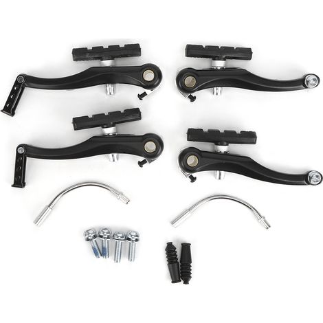 Lotto di 1 paio / 2 paia di pinze freno V-brake – lega di alluminio – nere – mountain bike – anteriori + posteriori (1/5)