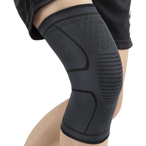 Genouillère de compression pour homme femme pour course et marche soulagement des douleurs articulaires et rééducation (1/4)
