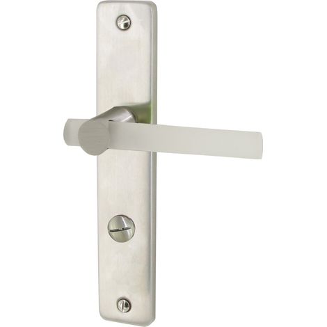 DT 2000 391641 Demi poignée de porte sur plaque light acrylique Opaque inox mat de condamnation