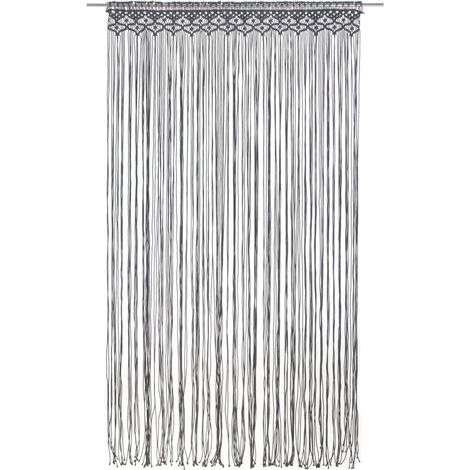 Maison Exclusive - Makramee Vorhang Anthrazit 140x240 cm Baumwoll