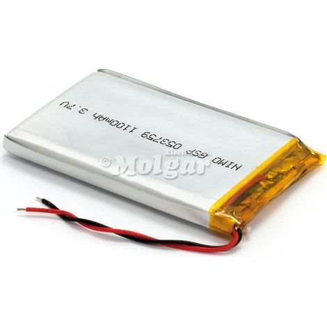 Batterie 3,7V 1100mA Lithium Polymère 3,7x5,9x0,5mm