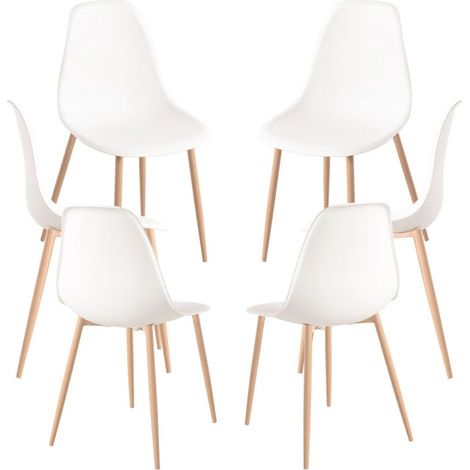 Packs Sillas Comedor - Pack 6 Sillas Mykle - Blanco (1/5)
