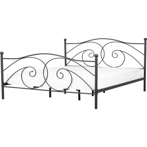 Bed Metal DINARD 160 x 200 cm (EU King Size) Black (1/5)