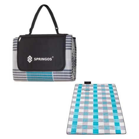 SPRINGOS Manta de picnic 300 x 200 cm estampado de cuadros, Manta de exterior Funda de coche Toalla de playa Alfombra de asiento.