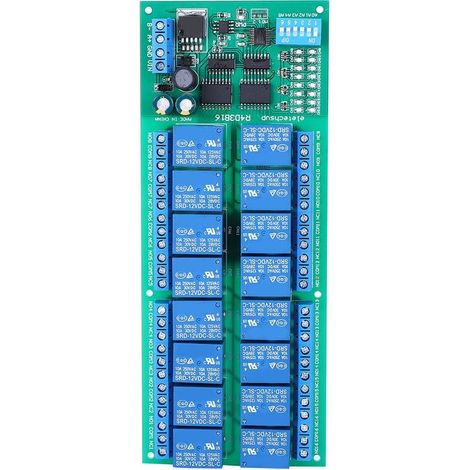 Module extension electric PLC to relay RS485 6 channels 12 V, for remote control RTU R4D3B16 (1/5)