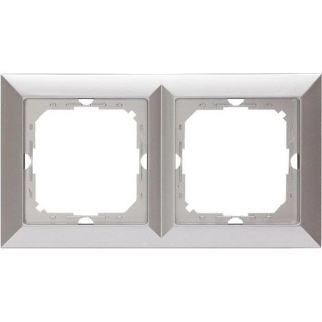 Doppelrahmen aus Perlmutt, silber - E+9000298