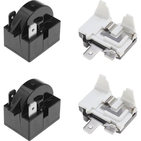 2 x 15 Ohm 2 Pin PTC Refrigerator Starter Relay for Mini Compact Fridges, Freezers, Wine Refrigerators with 1/2 HP 375W Thermal Protection (1/5)