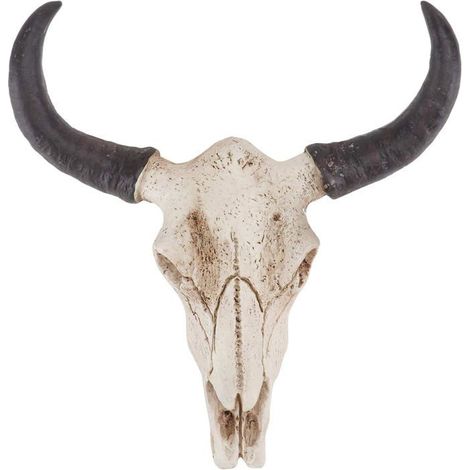 Crâne de bœuf résine suspendu , déco Halloween et artisanat . (1/4)