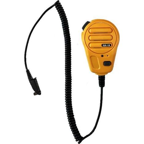 UV99iradioUV98 walkie-talkie with hand microphone, earpiece, and speakerphone wired connection. (1/2)