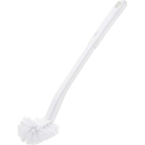 Brosse de toilette portable, brosse de toilette en plastique à long manche, brosse de nettoyage et de décontamination robuste, accessoires de salle de bain (1/5)