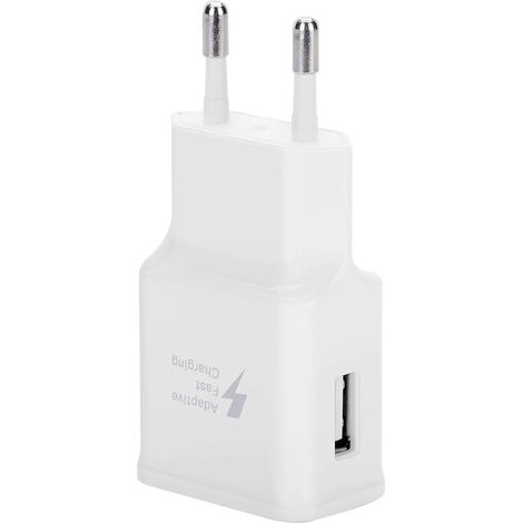 Adaptateur de Prise de Chargeur USB Universel pour Samsung Galaxy SS6/S8/S10, Chargeur Rapide d'origine de Remplacement,blanc (1/5)