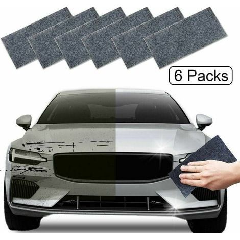 Lot de 6 chiffons Nano Sparkle Cloth – Réparation rayures voiture – Tissu polyester avec poudre micro-métallique – Efficace sur peinture (1/5)
