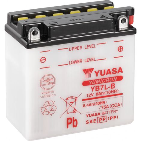 Batterie moto YUASA YB7L-B 12V 8.4ah 75A (1/3)