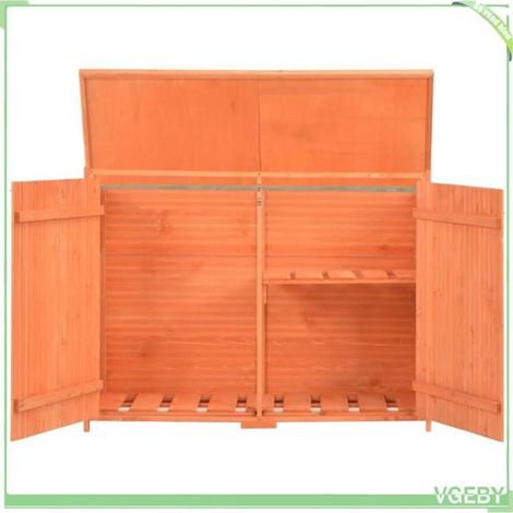 Abri de stockage de jardin - FAFEICY - 170650 - 128x42x91 cm - Bois/contreplaqué - Toit polyester imperméable (1/5)