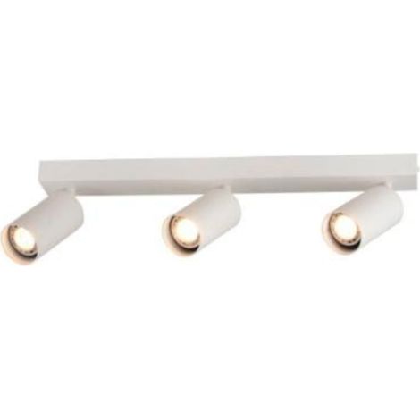 Plafonnier 3 Spots Orientables pour Ampoule GU10 - Blanc - SILUMEN