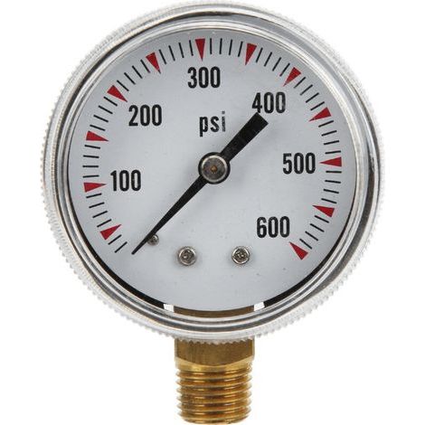 Jauge de pression radiale Y50 0-600psi avec raccord laiton 1/4 NPT pour mesure de pression