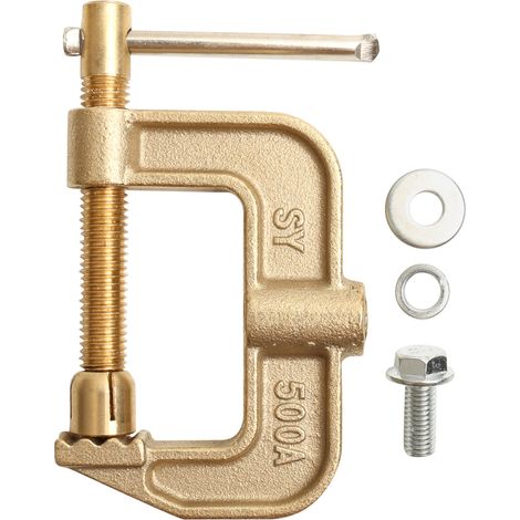 Pince de Masse à Souder 500A en Cuivre Pur Type G - Connecteur Terre Traditionnel pour Poste à Souder-lsw (1/5)