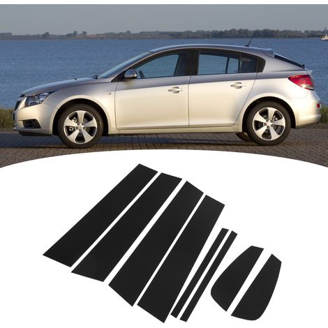 (8 Stück) Glänzend schwarze Zierleisten für Autofenster, Aufkleber für B- und C-Säulen für Chevrolet Cruze Schrägheck 2012-2015 (1/5)