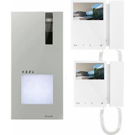 Kit videocitofono bifamiliare comelit 2 fili 8461m