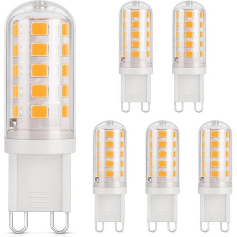 Ampoule LED G9 3W, équivalen 40W halogène, Blanc chaud 2700K, 410lm, CRI 85, 230V, Économie d'énergie, Culot G9 Standard, 6 Pièces (1/5)