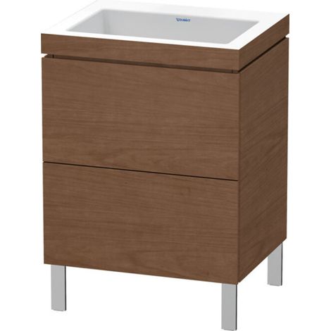 Duravit L-Cube meuble lavabo c-bonded avec socle sur pied, 60x48 (1/4)
