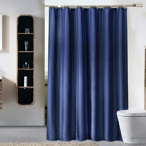 Rideaux de douche imperméables avec crochets, faciles à nettoyer. (1/4)
